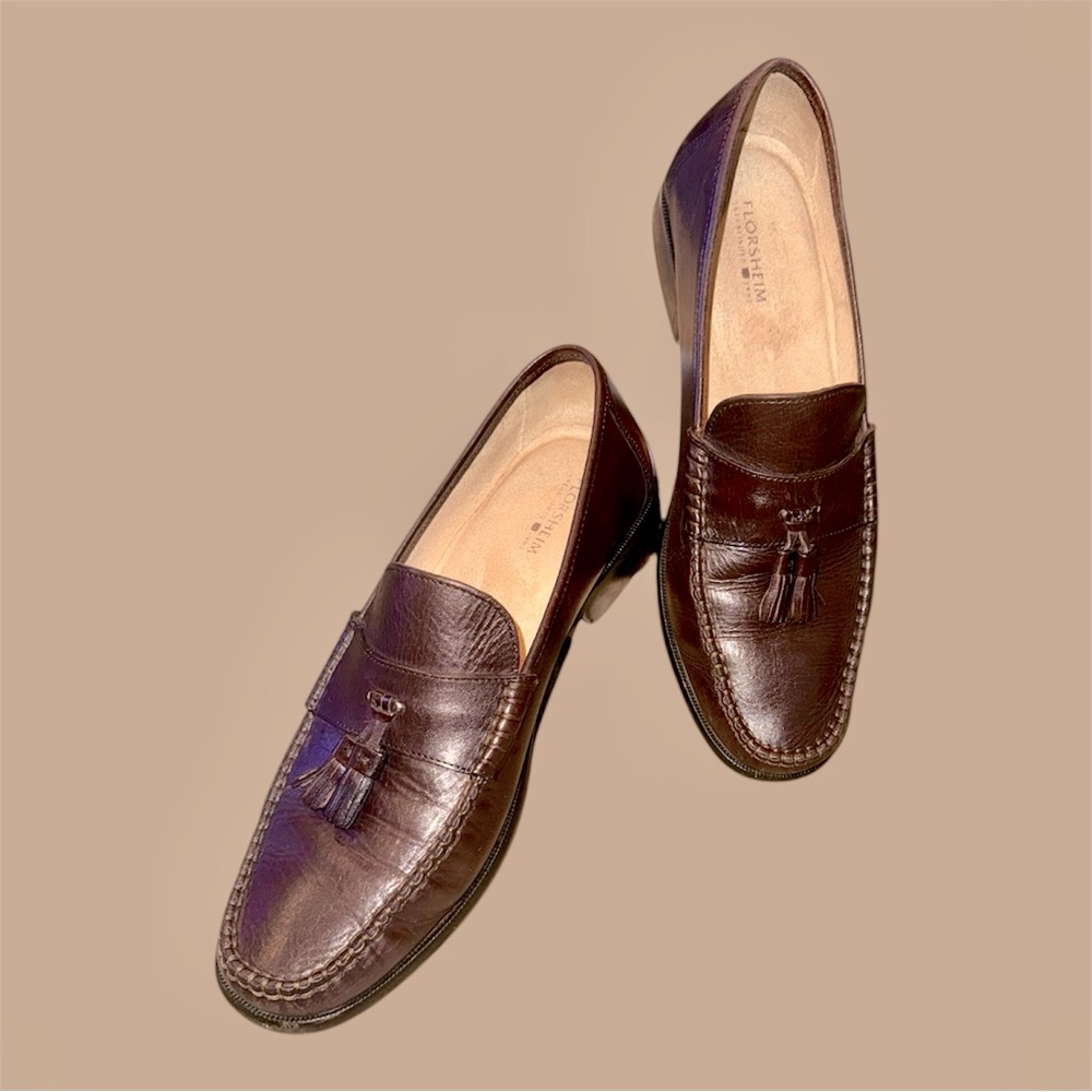 Florsheim 11393 Tassel Stitched‎ Pinch Moc Comfort Dress Loafers Mens size 9M
